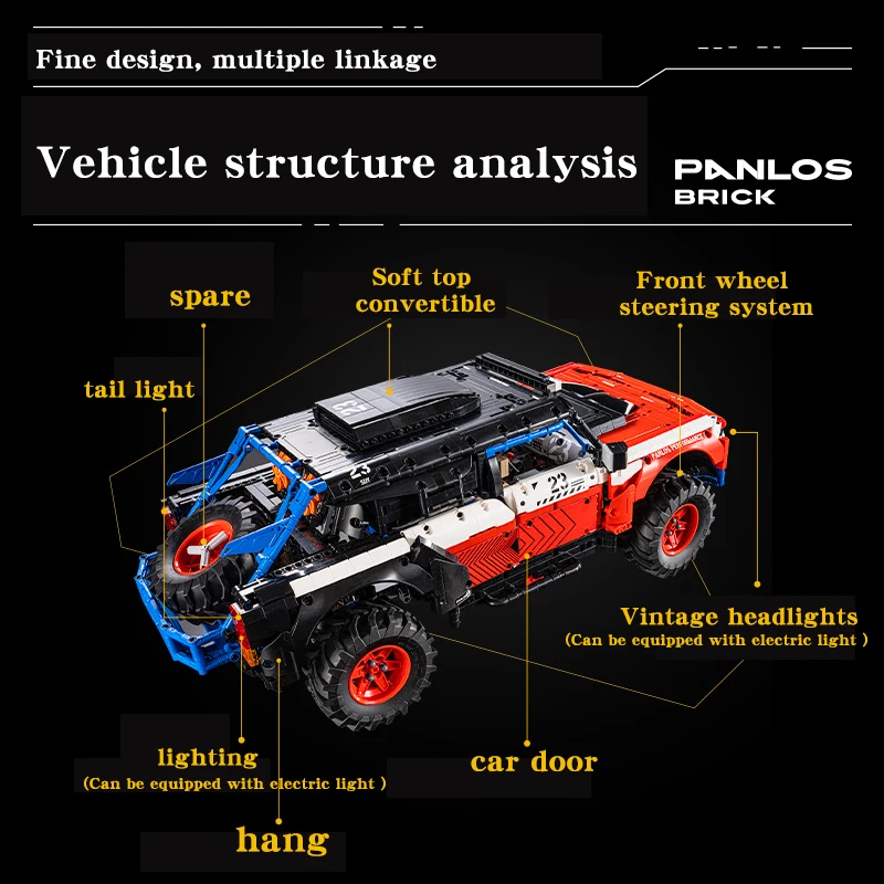 2920PCS Technical 1:8 Ford Bronco Off Road Car Building Blocks MOC Construction Bricks Vehicle Toys Gift For Adult Kids With Box