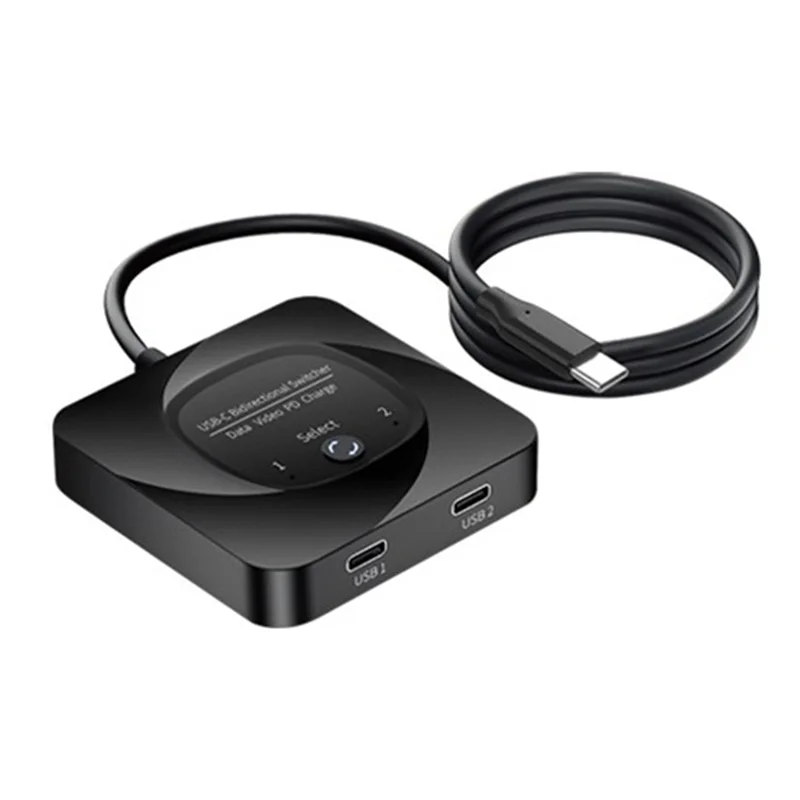 

USB-C Switch Distributor Two Into One Out Converter Type-C 2 Into 1 Out 8K Portable Two-Way Inter-Convertible Switcher