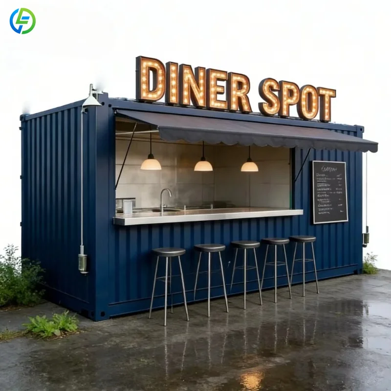 Customized Commercial Container House Modular Grill Cooking Structure Prefabricated Outdoor Food Unit for Festival Event Sales