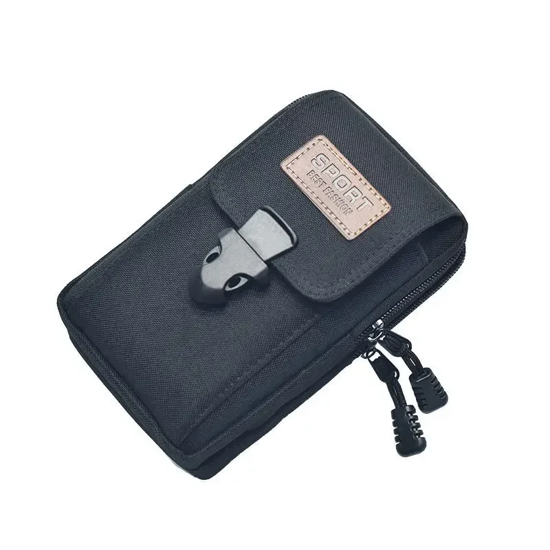 1PCS EDC Molle Bag Purse Double Layer Outdoor Waterproof  Waist Fanny Pack Men Phone Pouch Camping Hunting Tactical Waist Bag