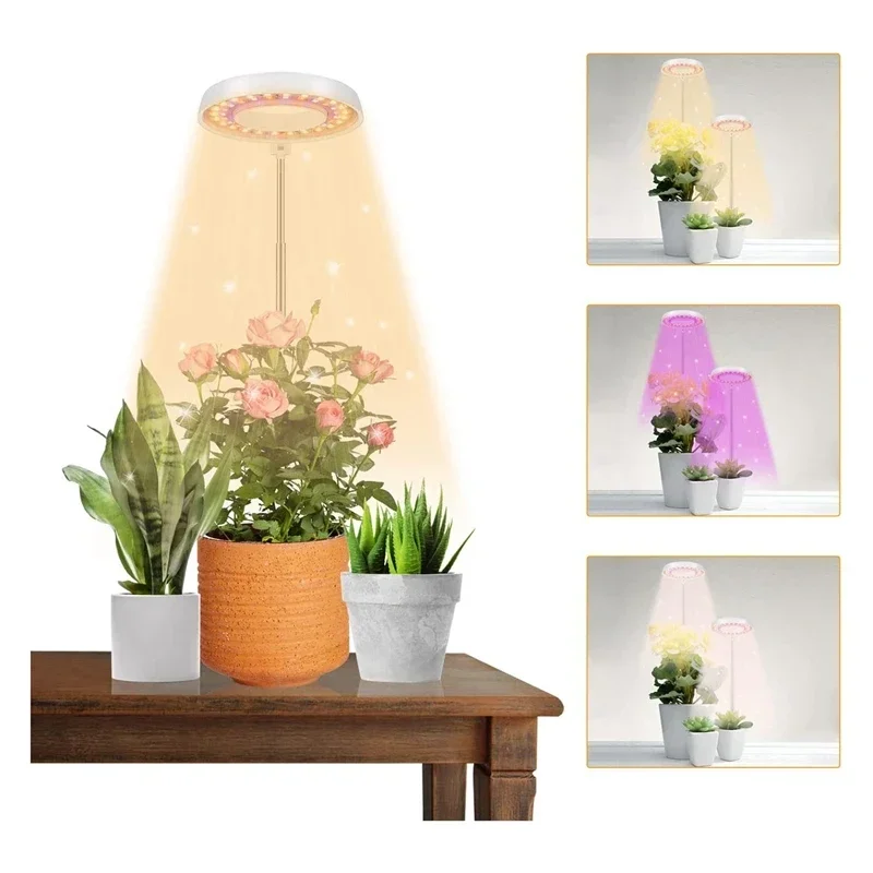 

LED Grow Light,Halo Plant Lamp For Indoor Plants Growing,Auto Timer 4/8/12/18 Hrs, For Bonsai Succulents Small Plants