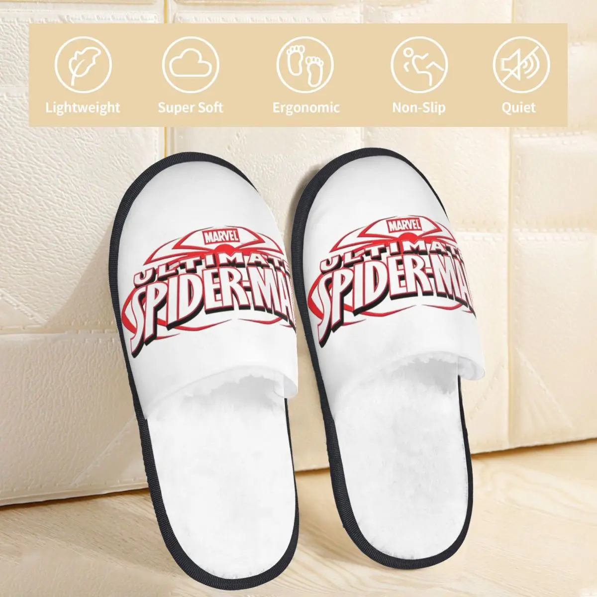 Spider Man Indoor Slippers with Memory Foam Spider-Man Slipper Gift for Women Men House Shoes with Anti-Skid Sole