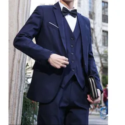 Men Suits For Business Wedding Man Elegant Blazers 2 Pieces Sets Vest Coats Formal Jackets Casual Vest Classic