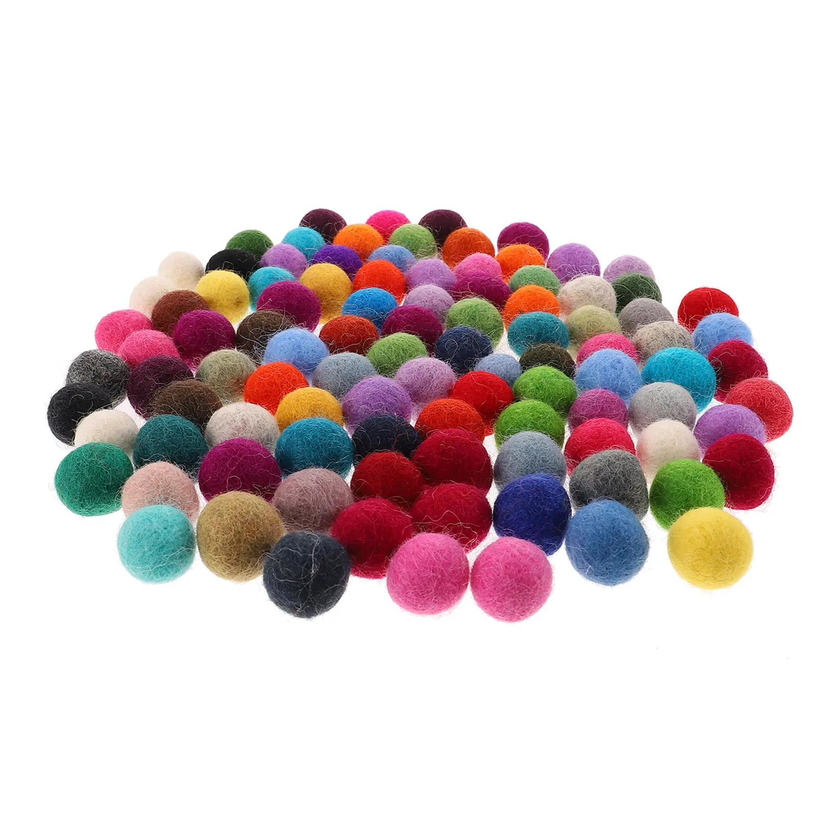 

100Pcs Wool Felt Balls for DIY Crafts Felted Wool Spheres Handmade Decor Sewing Embellishment Scrapbooking Yarn Art Supplies