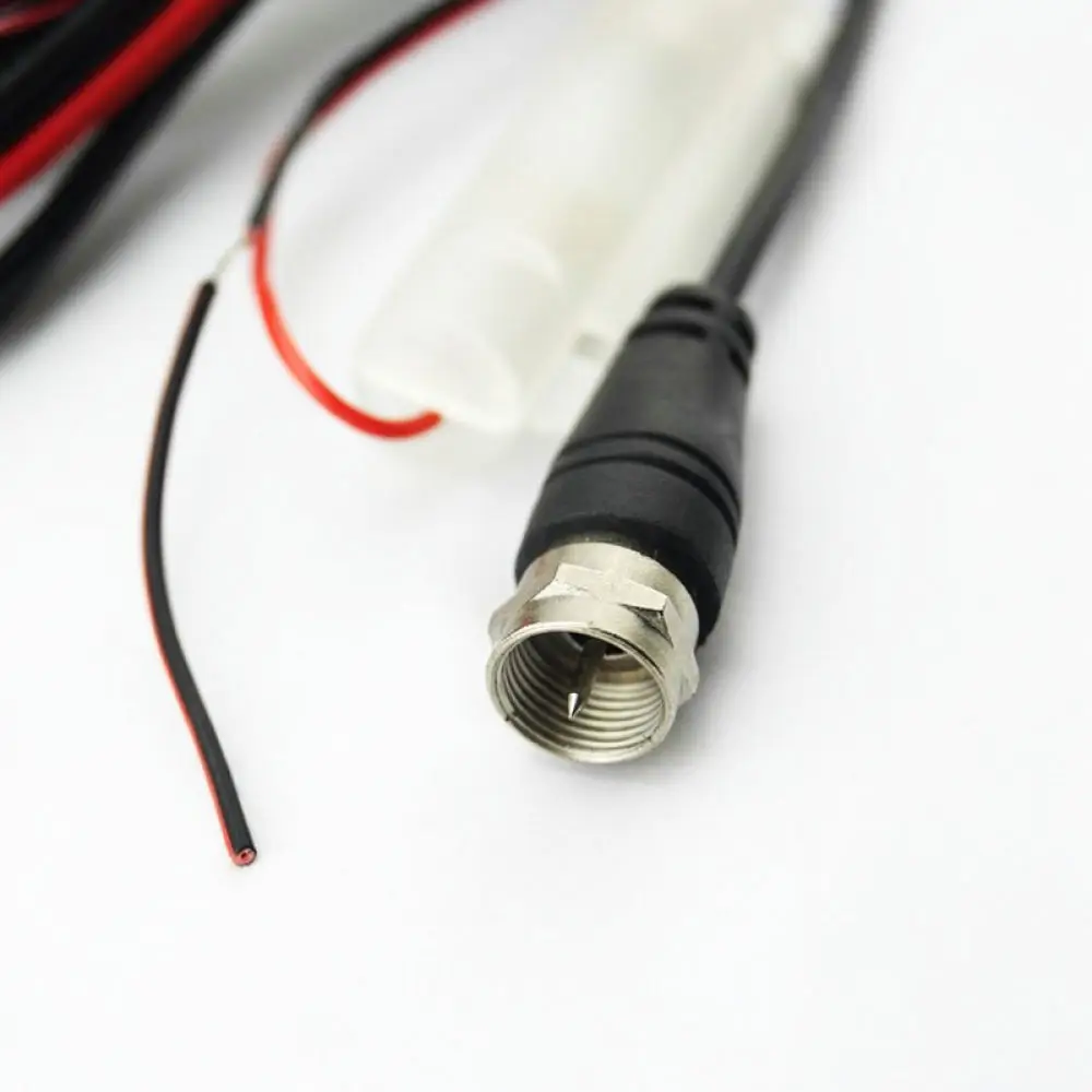 For FEELDO Universal Car Active TV Antenna Digital Signal Receiver F Connector Auto Audio Video Aerial Booster Parts