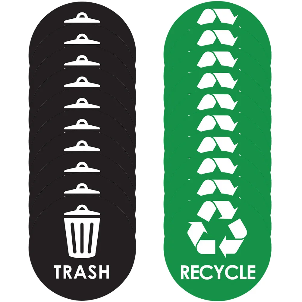 

Recycle Classification Stickers Garbage Can Kitchen Trashcan Outdoor Waste Management