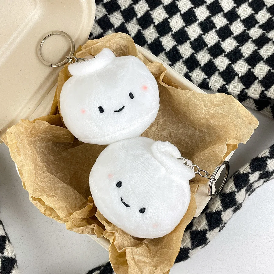 xiaolongbao plush pendant, soft padded dolls, couple keychain, bag ornaments, pendants, children's toys, breakfast simulation