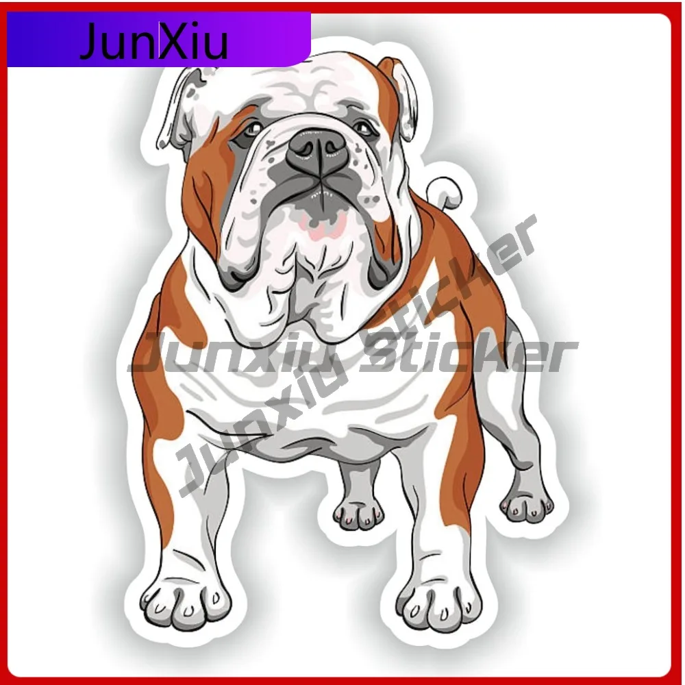 

Cartoon English Bulldog Stickers Animals Graffiti Scratch Cover Vinyl Decals Custom Decal Car Decoration Stickers Suv Rv Bumper