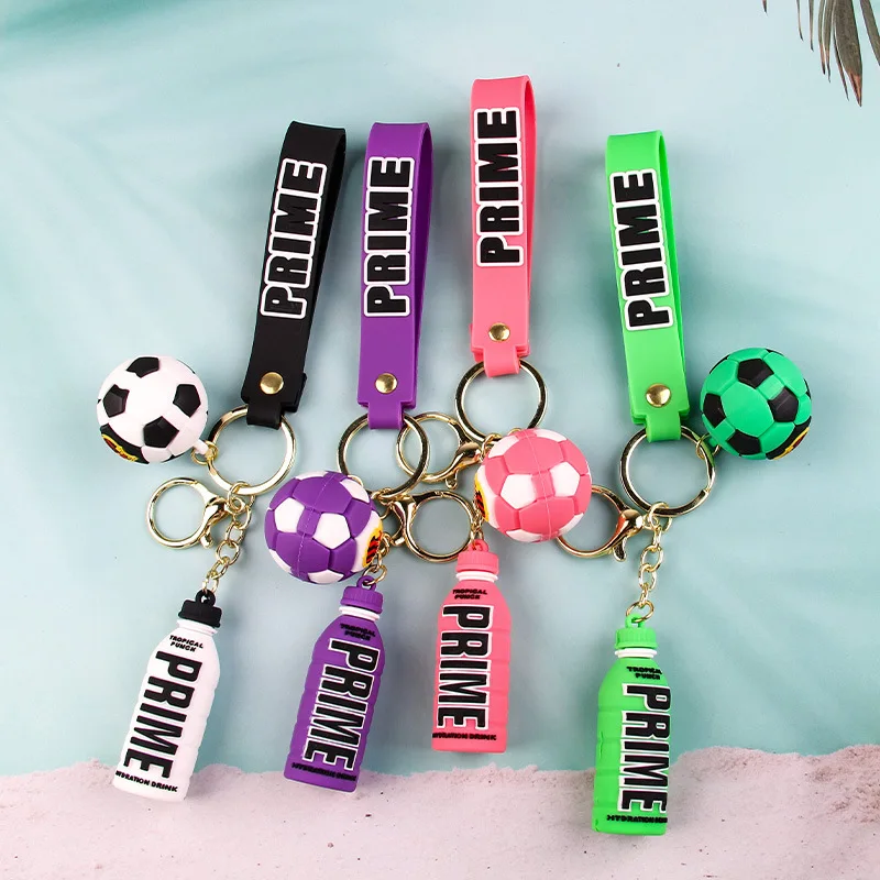 

New Prime Drink 3D PVC Keychain Fashion Bottle Key Chain For Men Women Ornament Car Bag Pendant Keyring Accessories Gift