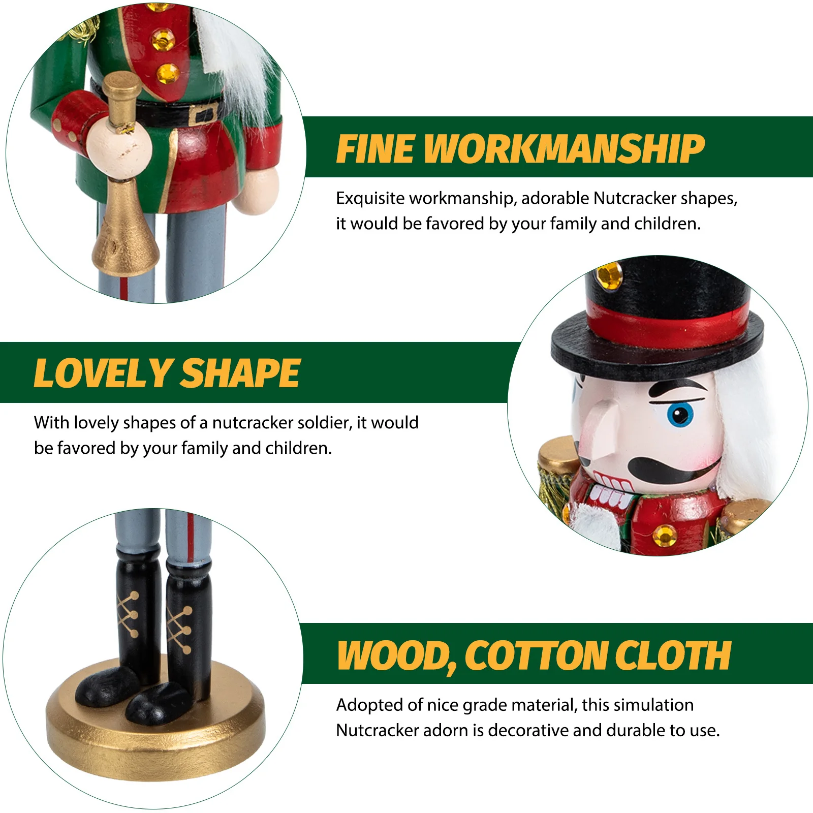 

Nutcracker Ornaments Wooden Soldier Home Decor Desktop Decoration For Party Gift Home Interior Ornament