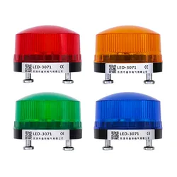 N-3071TJ indicator light LED signal light warning flashing light +buzzer magnetic 12 24 220V LTE-5061