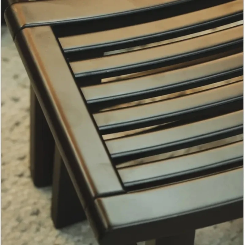 Solid Wood Small Bathroom Stool Shoe Changing Stools Portable Bamboo Shower Bench Stool Bathroom Seat Anti-Slip Feet for Elderly image 4