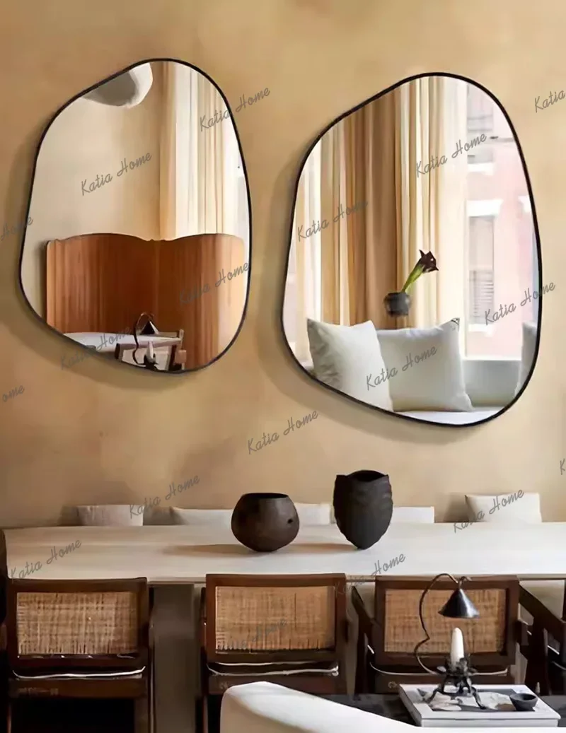 PG Customized LED Lighting Mirrors Irregular Shape High-Definition Explosion-Proof Glass Minimalist Hotel Bathroom Vanity Mirror