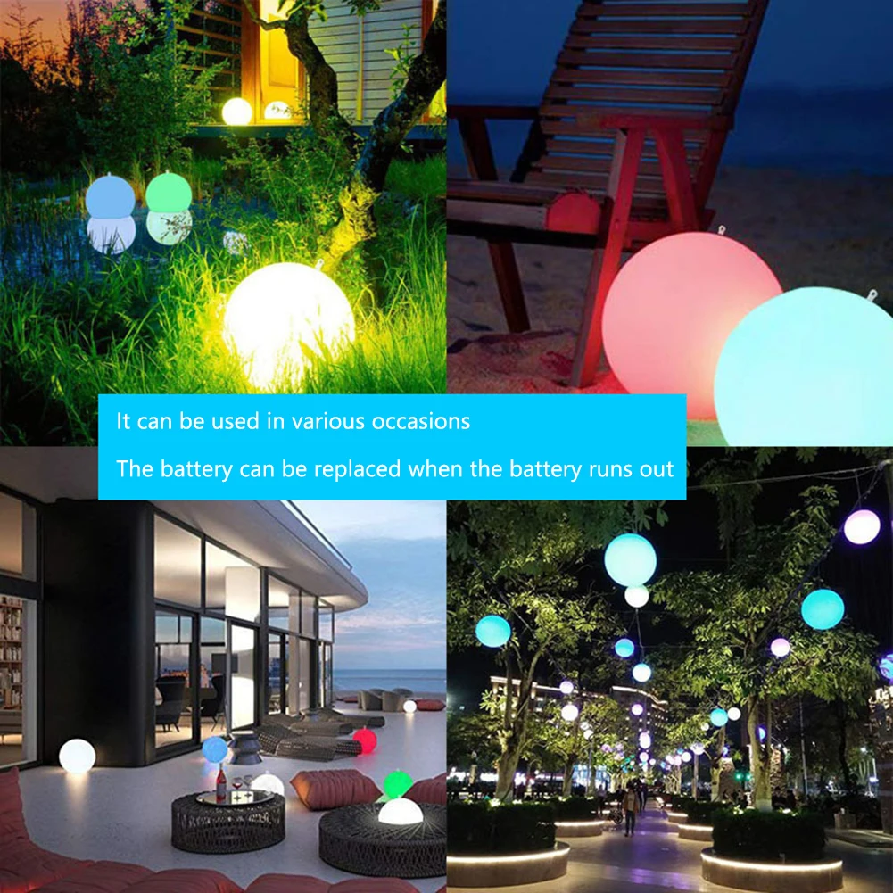 1-10PCS Floating Pool Lights with 16 Colors Waterproof Outdoor Swimming Underwater Pool Lights Ball For Swimming Pool Light