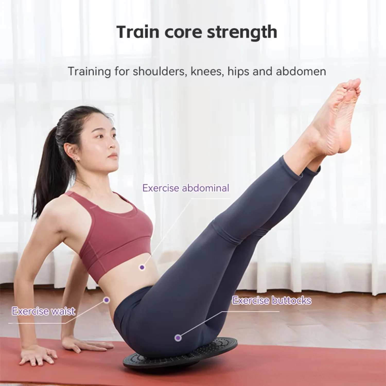 

Yoga Balance Board Degree Rotation Disc Round Waist Twisting Exerciser Fitness Balance Board Waist Twisting Disc