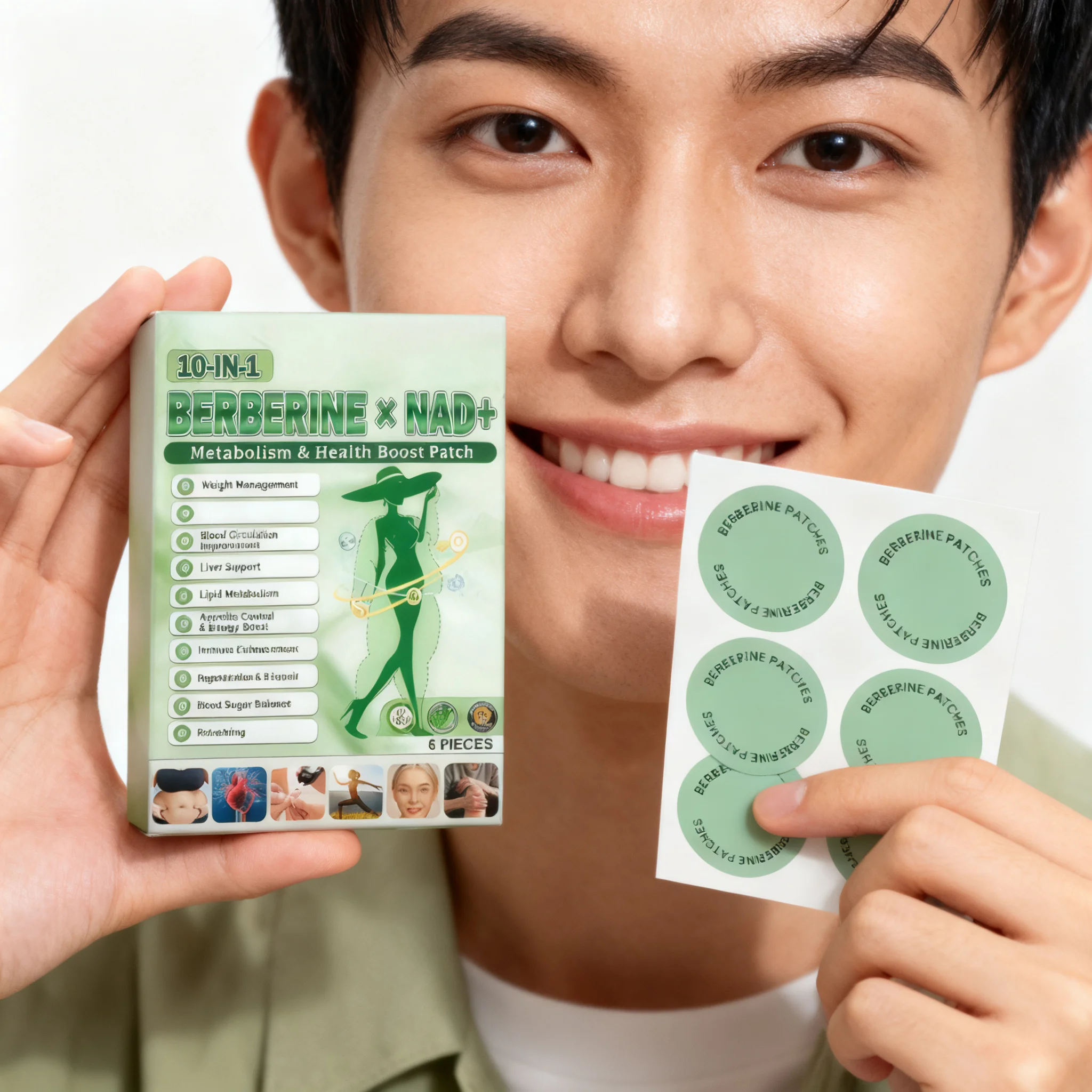 Body Care Patches Herbal Complex Skin-Friendly Patches Supports Healthy Weight Loss Sticker Product Body Care Patch Product 1Box