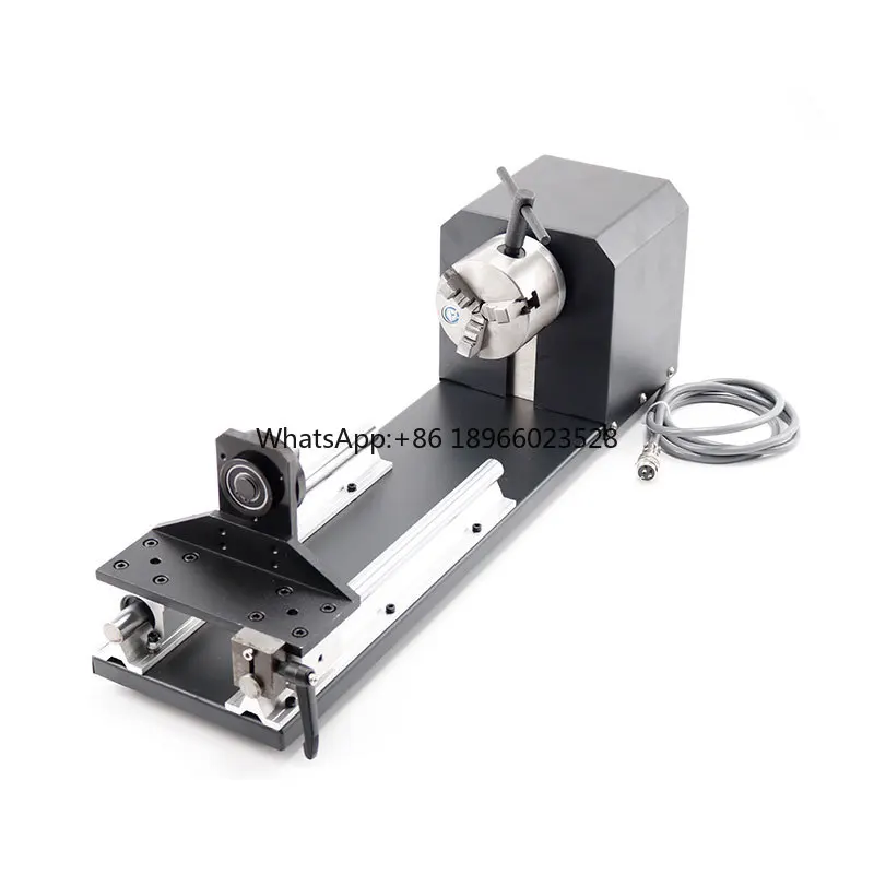 

CNC Router Rotary Axis Attachment for CO2 Laser Engraving Cutting Machine with 80mm 3-jaw Chuck 2Phase Stepper Motor