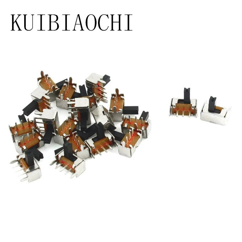 50pcs/lot SK12D07VG3 Miniature Slide Switch SPDT 3 Pin PCB 2 Position 1P2T Side Knob Handle High 3mm