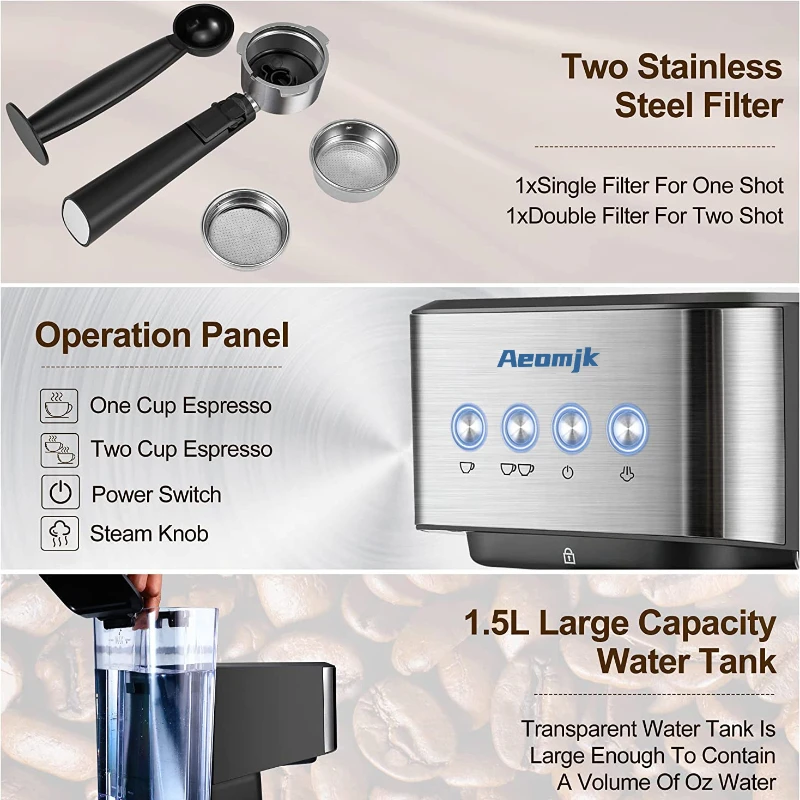 Professional Barista Coffee Maker Fully Automatic Coffee Machine Espresso Machines Automatic Multifunctional Milk Frother