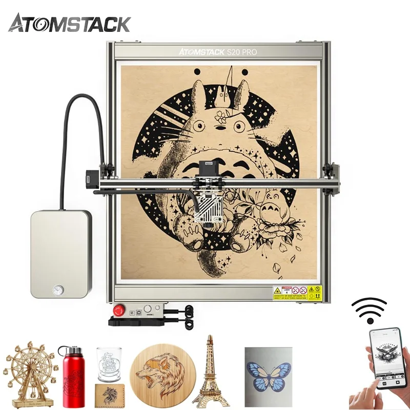 

X20 S20 Pro 130W With Air Assist Portable Jewelry Metal Leather Engraving Granite Glass Laser Engraving Machines