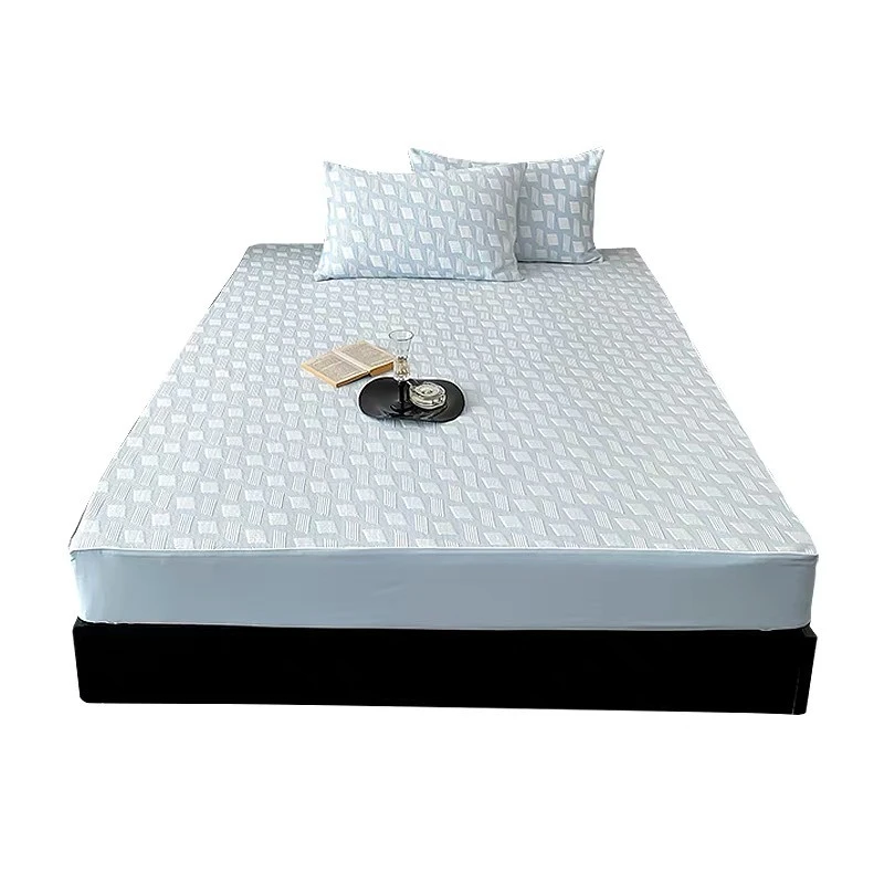 

Mat three-piece mattress light luxury jacquard air conditioner soft mat can be washed machine washed sleeping naked