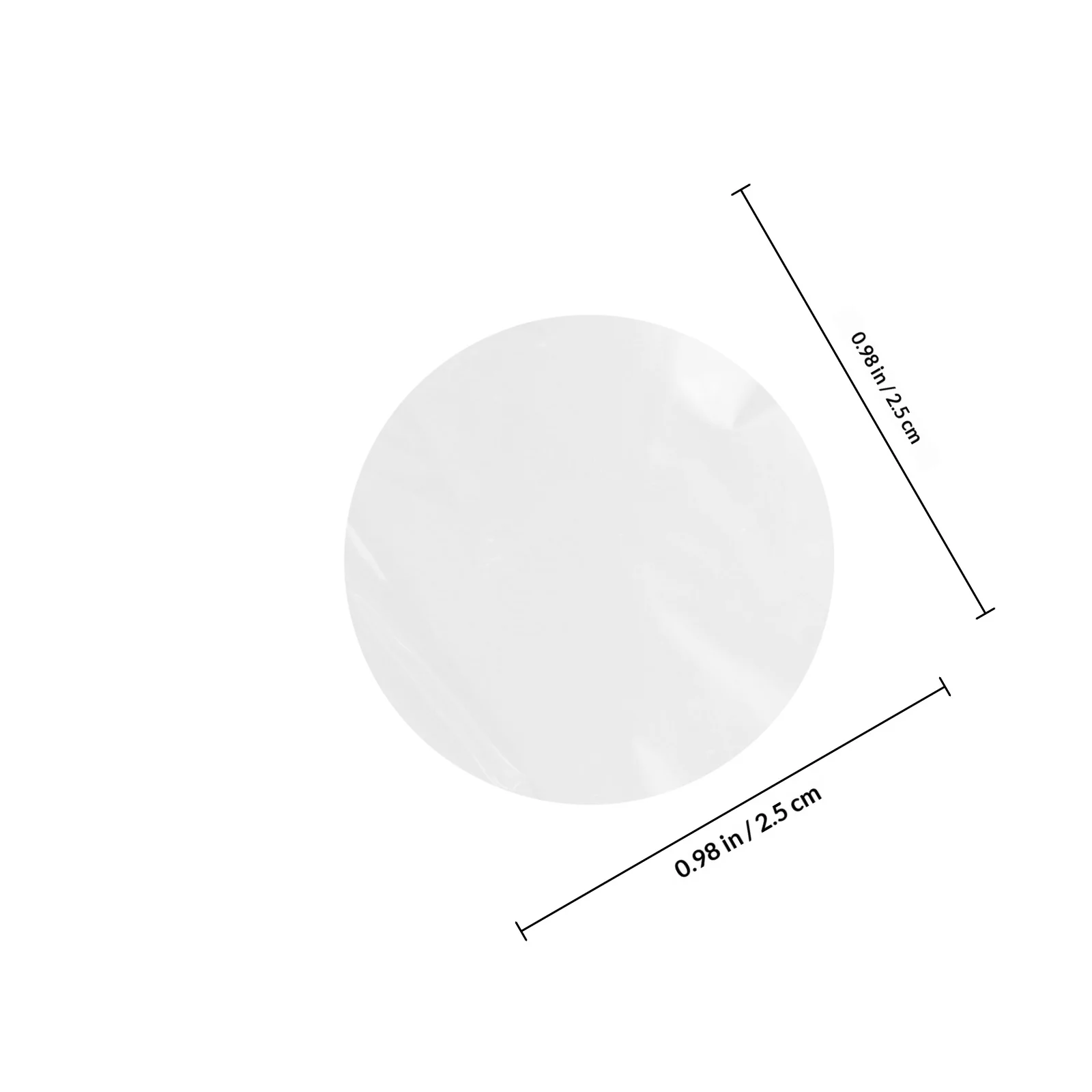 1 Roll Round Labels Adhesive Dot Stickers for Envelope Package Home Office Organization Clear Stickers