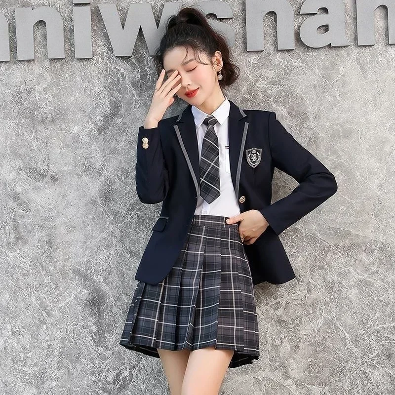 JK Uniform Academy Style New Kindergarten Teachers Junior High japanese girls School Students' Class High Grade Skirt Set