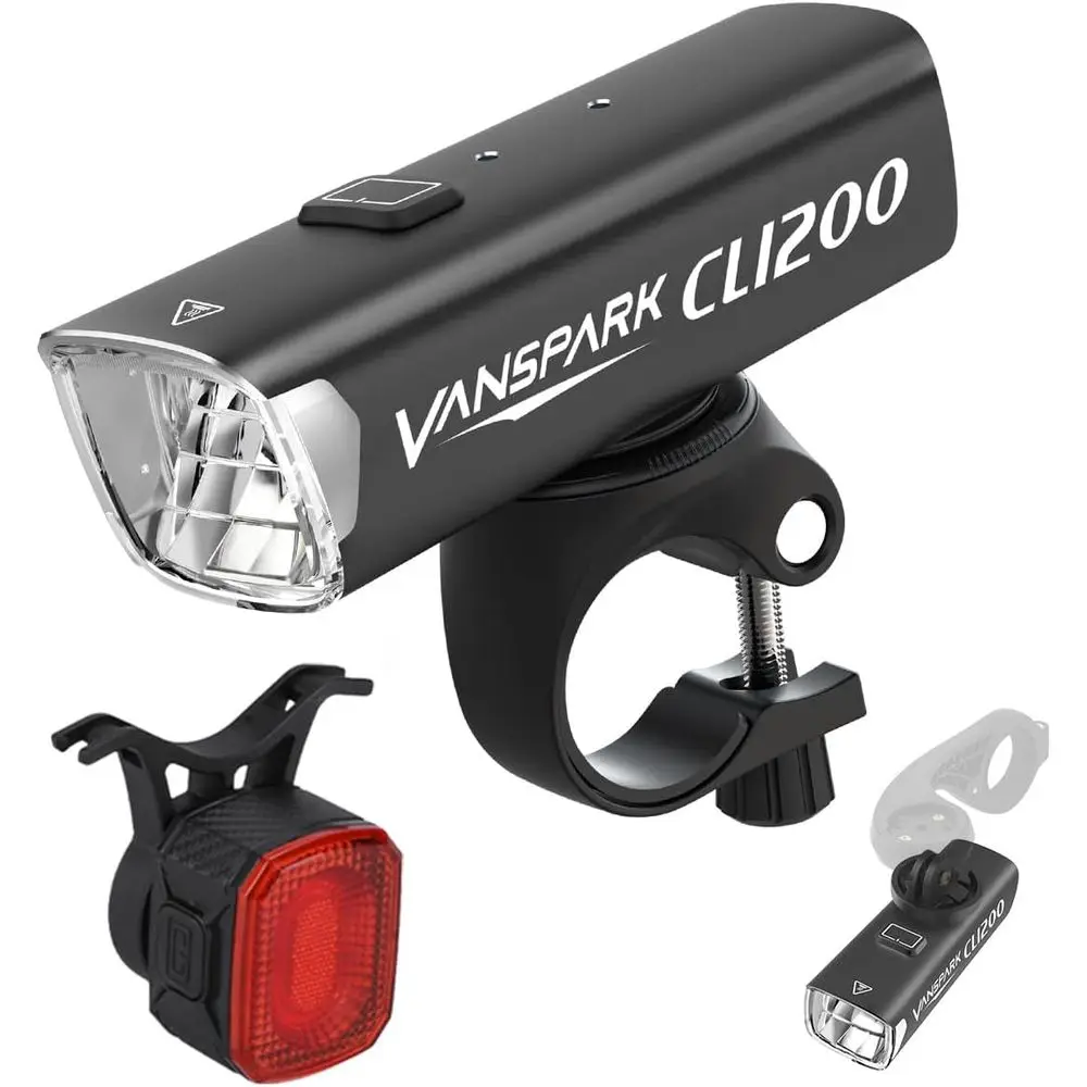 

Bike Lights, 1200 Lumens Cut Beam, USB-C Rechargeable, CNC-Hined Body, Waterproof, Kind Beam or Urban Cyclists