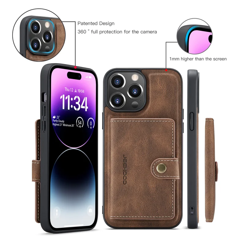 IPHON 13 CASE Luxury Magnetic Safe Leather Case For iPhone 1514 13 12 11 Pro Max Plus XR X XS Wallet Card Bag Stand Holder Cover