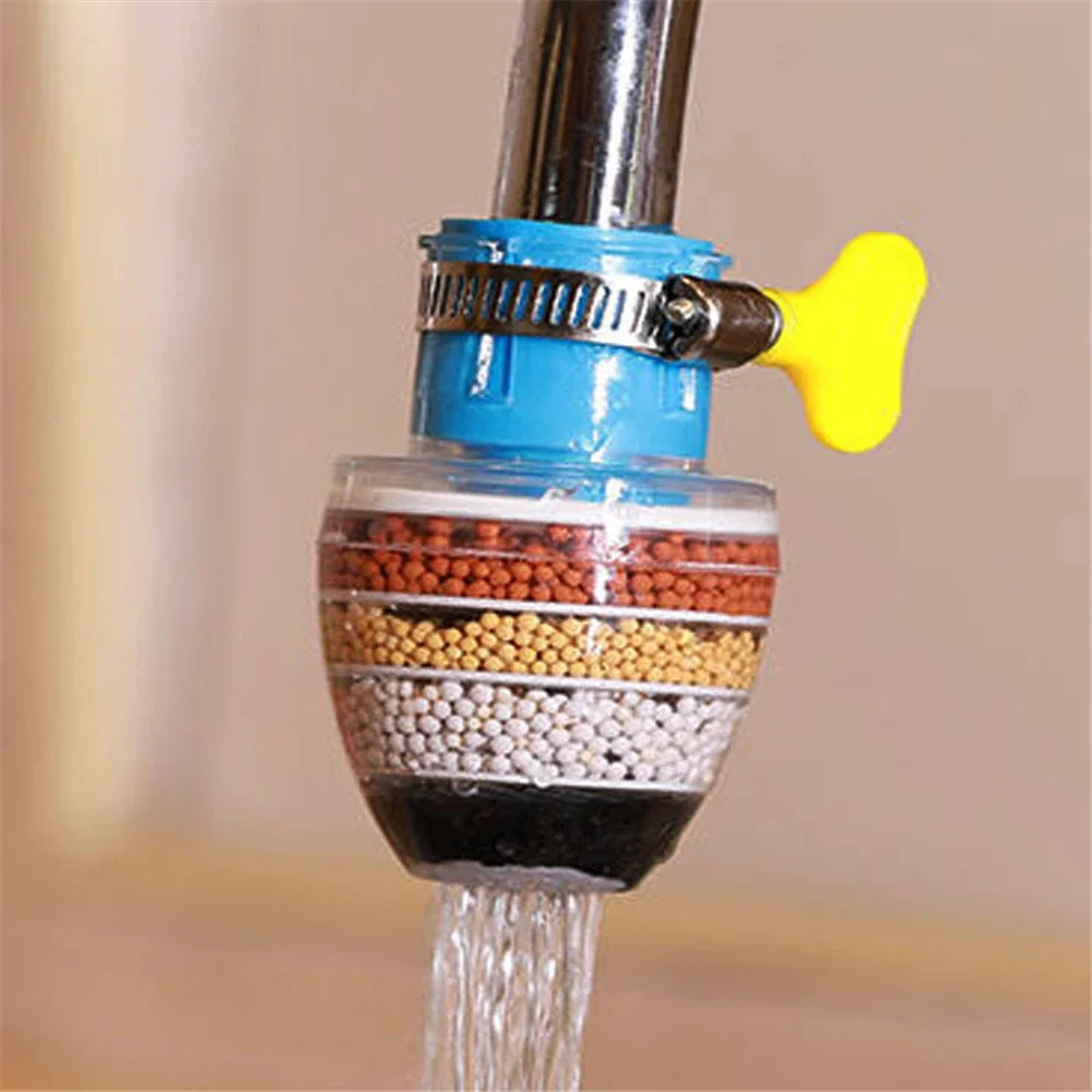 5-layers Purifier Tap Activated Carbon Cleaning Filtration Shower Head Nozzle Filter Water Saving Kitchen Faucet Bubbler