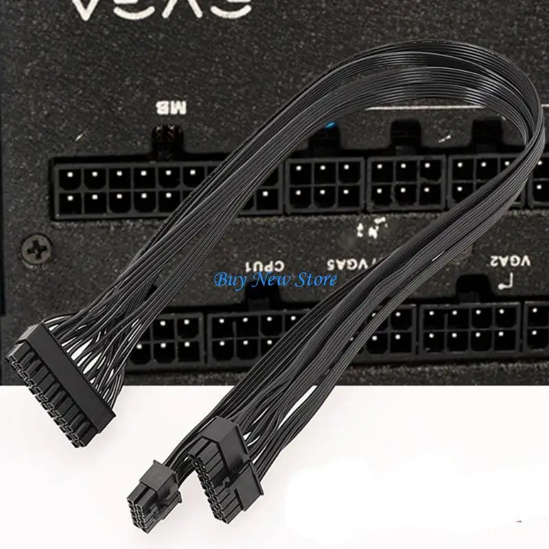

20CE Reliable 60cm Black Flat Cable Designed for EVGA G+ G3 P2 T2 Power Supply