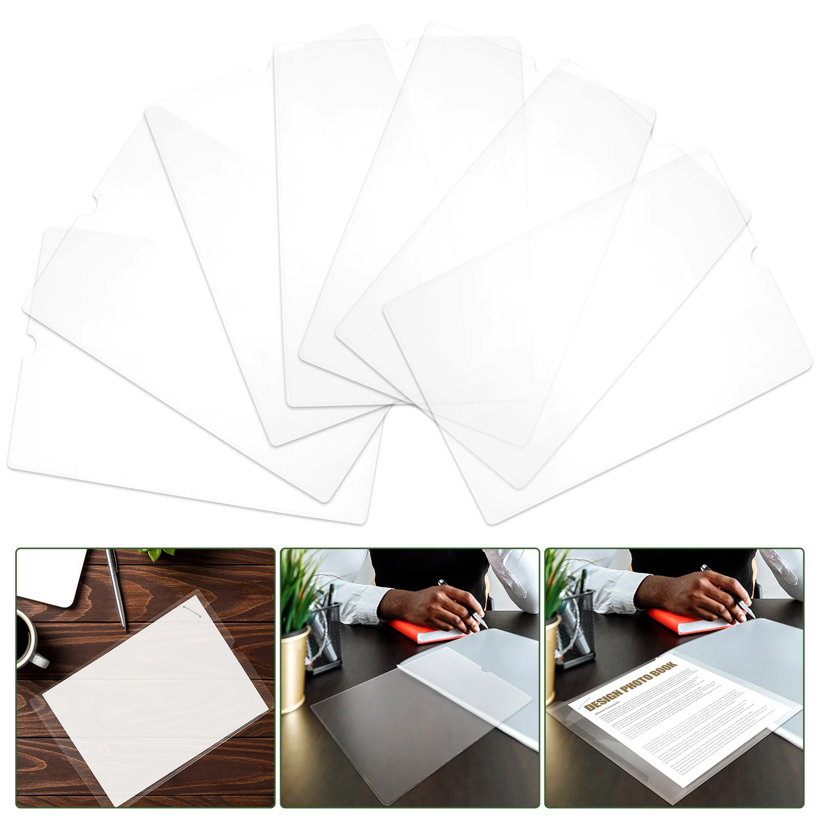 

14pcs Clear Folders Multi-Function Document Organizer A4 Paper Storage Pvc Material Transparent File Folder Office Study