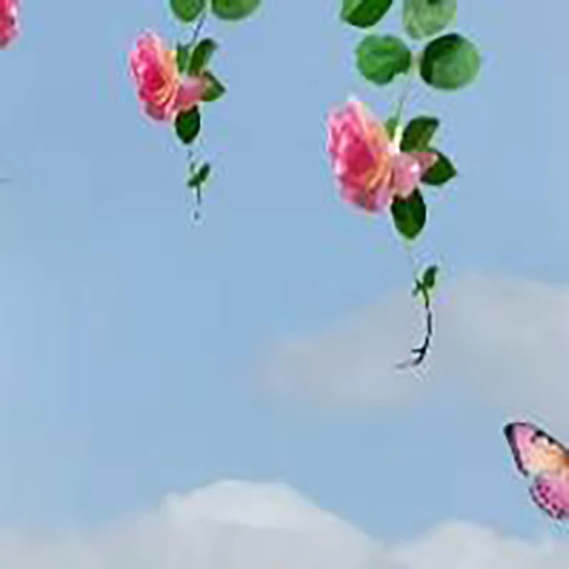 Creative Rose Vine Butterfly Static Cling Window Decals Modern Home Decor Spring Window Cling Decals - Vibrant Butterfly