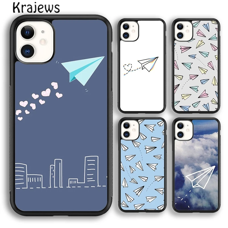 Krajews ورقة طائرة طائرة تريبي جراب هاتف غطاء آيفون 17 الهواء 16 15 14 plus 11 12 13 pro ma coque Fundas
