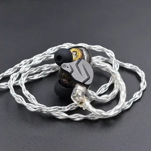 KZ Headphones 8 Nucleus Silver Hybrid Blue Cable 784 Nuclei Bladed Black Cable Update 2Pin 3.5mm Plug Heaet Kz ZSN ZS10 Pro 10 Main Sales Cable Fone Kz - №10