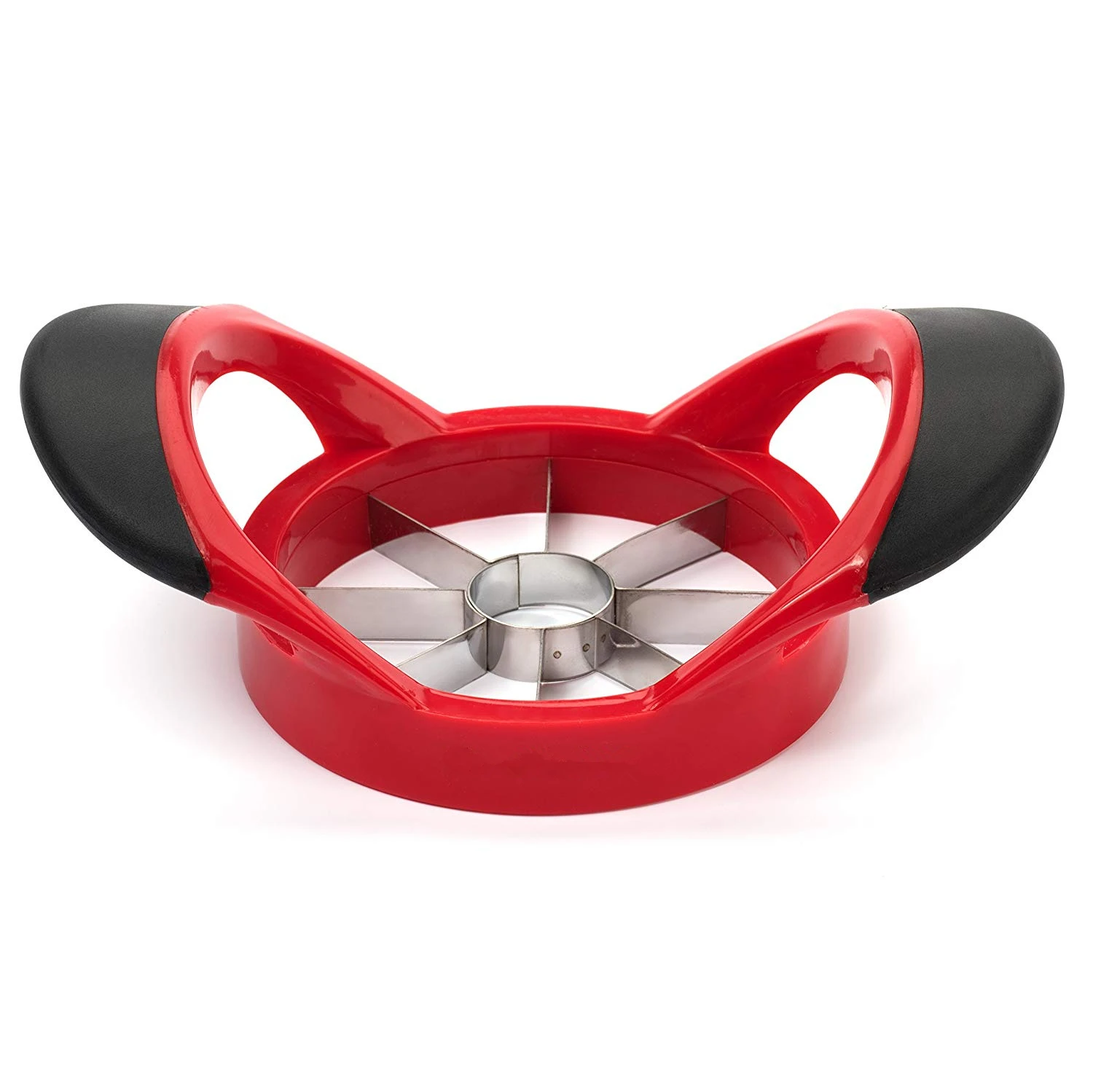 LMETJMA Stainless Steel Apple Slicer Upgraded 8-Blade Extra Large Corer Ultra-Sharp Apple Cutter Divider KC0310