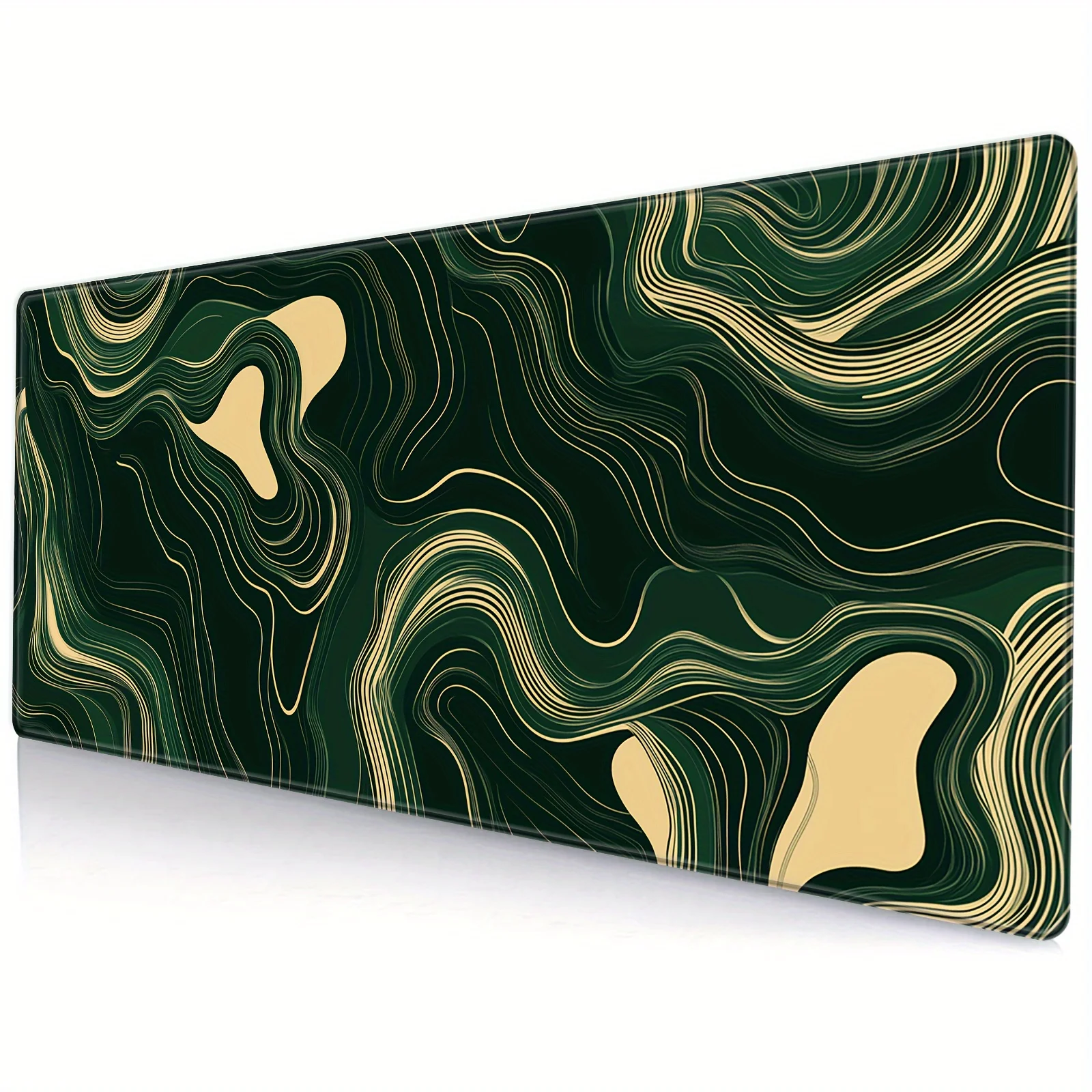 Deep Green Gilded Texture Mouse Pad, Suitable for Gaming and Office Use, A Considerate Gift for Boyfriend or Girlfriend