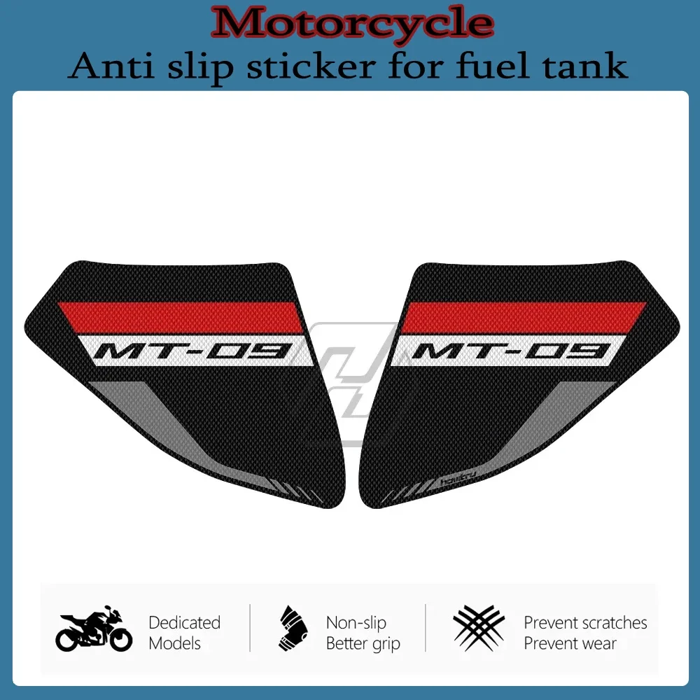 Yamaha MT-09 2021-2022 연료 탱크 사이드 스티커 용 오토바이 사이드 탱크 패드 보호 무릎 그립 매트