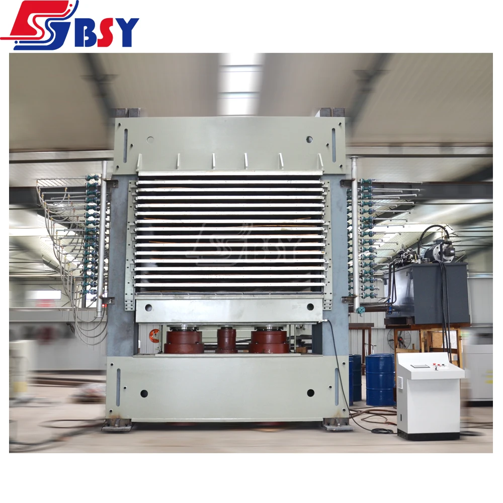 Pressa a caldo da 800 t e 20 strati per la produzione di compensati