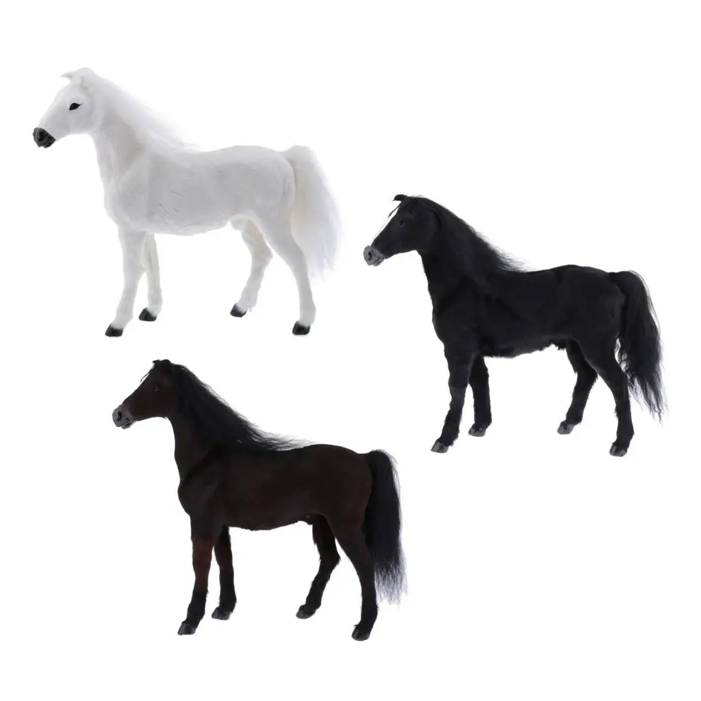 1:6 Realistic Plastic War Horse Figures Model for Boys Girls Party Favors