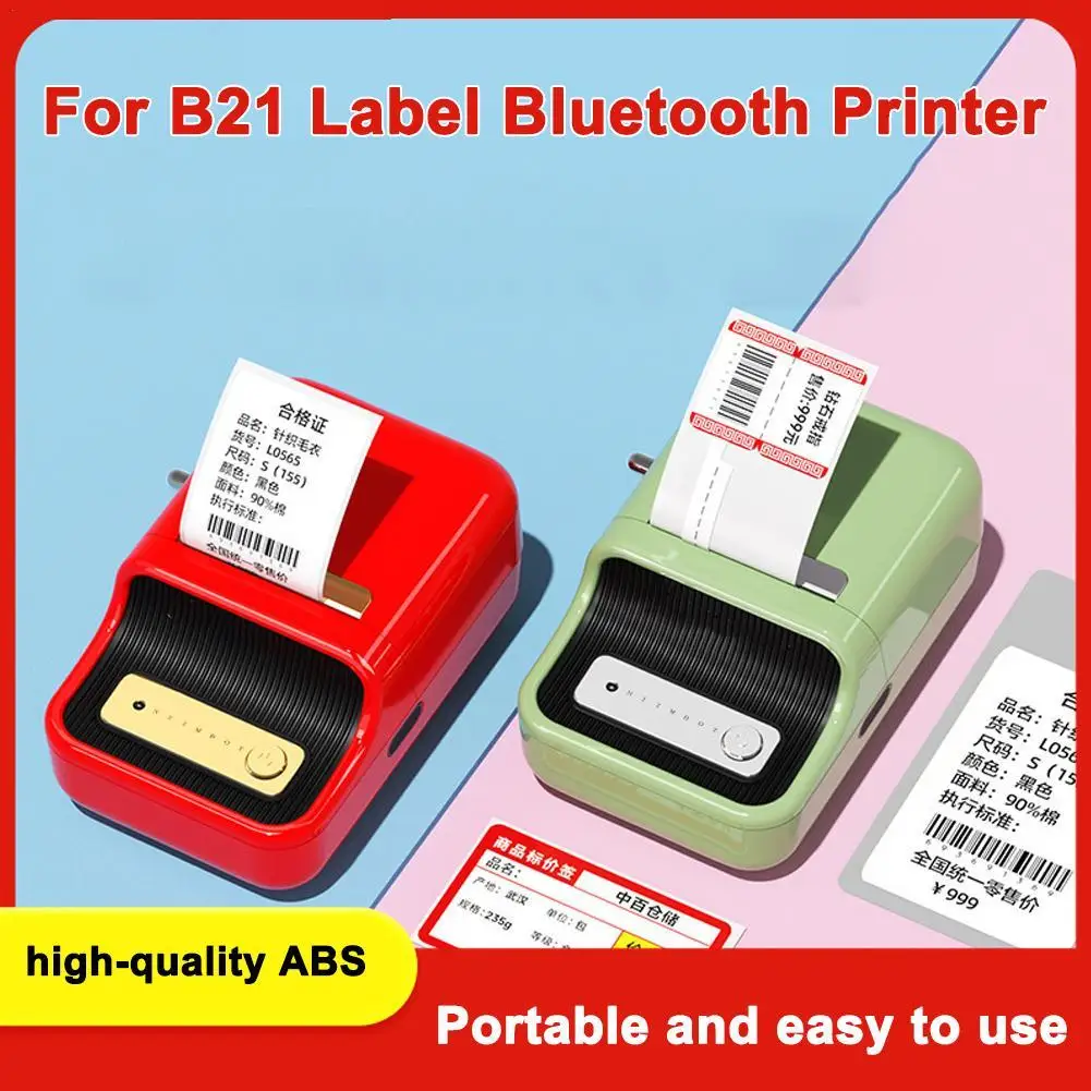 B21 impressora de etiquetas coloridas mini impressora adesiva portátil impressora térmica máquina para telefone/laptops b21 b1 novo