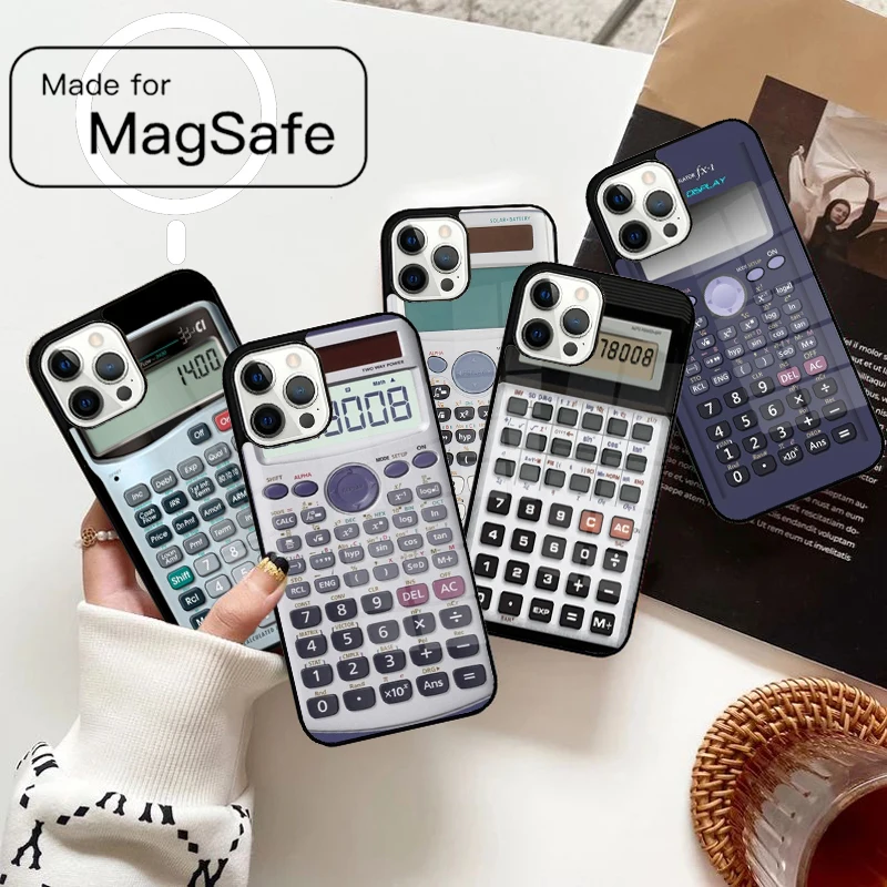 레트로 계산기 자석 휴대폰 케이스 아이폰 17 에어 16e 12 13 14 15 프로 맥스 맥세이프 무선 커버