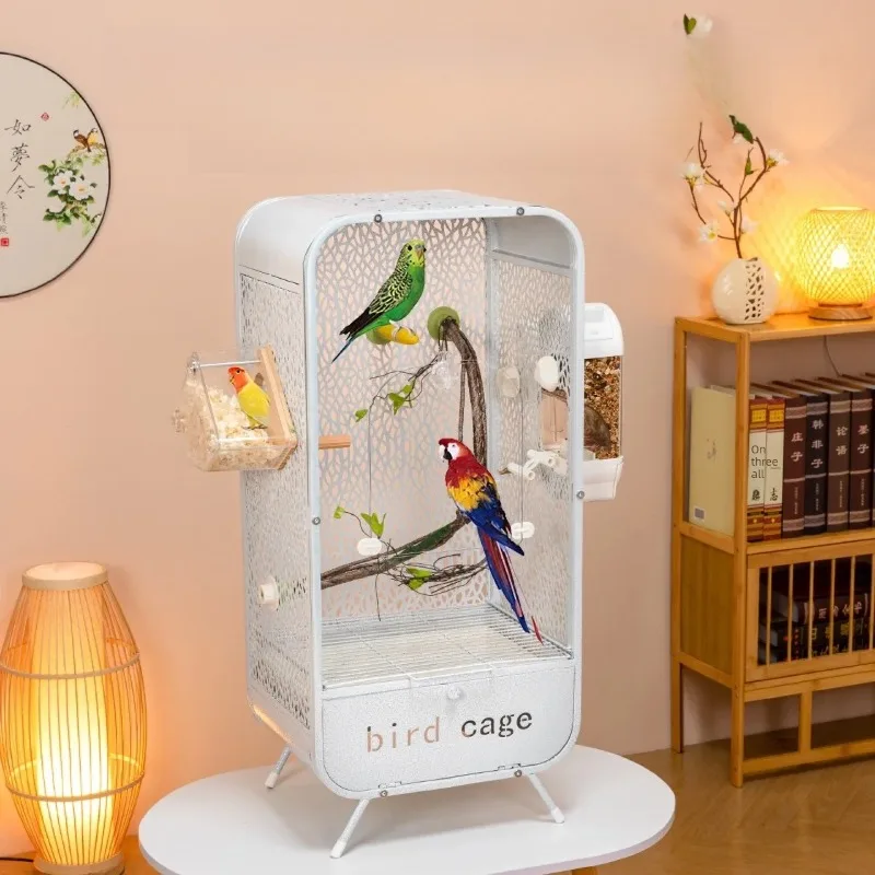 

Акриловая клетка для птиц, дом с большим обзором для попугаев для корелл, солнечных конусов и неразлучников, водонепроницаемый и экологически чистый дизайн