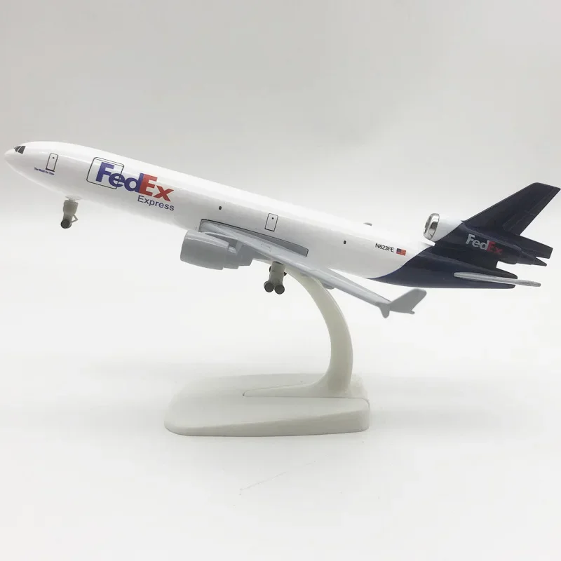 20cm Alloy Metal Air FEDEX EXPRESS MD MD-11 Airlines Diecast Airplane Model Plane Aircraft with Langing Gears Wheels Aeroplane