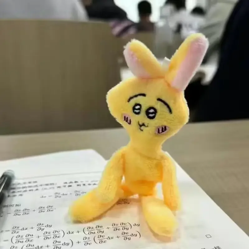 Pequeño llavero de peluche de ocho con articulaciones móviles, diseño de definición muscular, artesanía hecha a mano para decoración de mochila y bolso