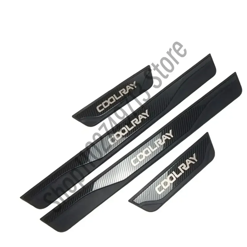 Car Styling Accessories For GEELY COOLRAY 2022-2024 Door Sill Scuff Plate Trim ABS and stainless Steel Welcome Pedal Guard