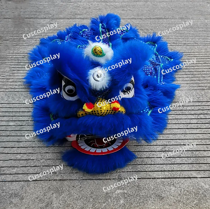 Weihnachten Chinesischen Löwen Tanz Wolle Löwe Maskottchen Kostüm Für Kinder Cartoon Familie Requisiten Outfit Kleid Party Karneval Festival