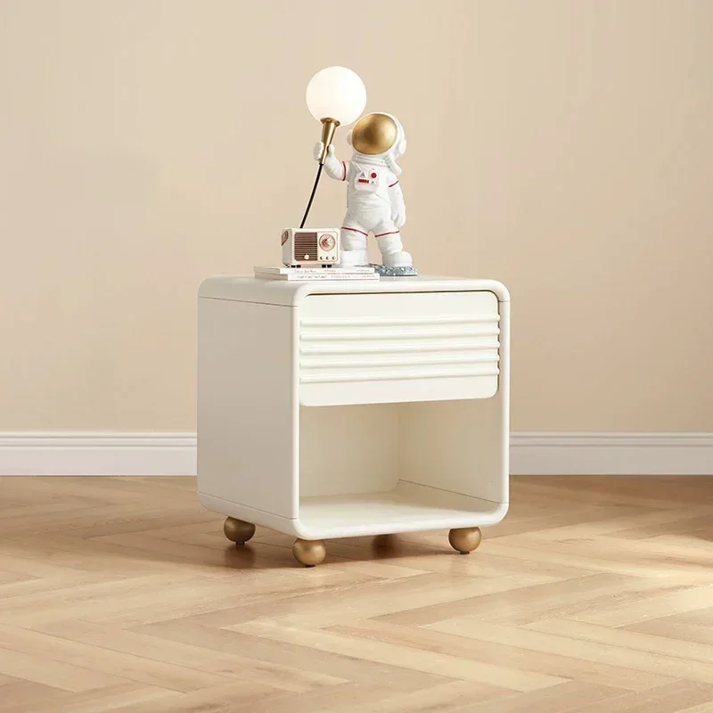 

White Cute Bedside Table Miniature European Kids Bedroom Korean Wood Nordic Nightstands Small Muebles Hogar Nordic Furniture