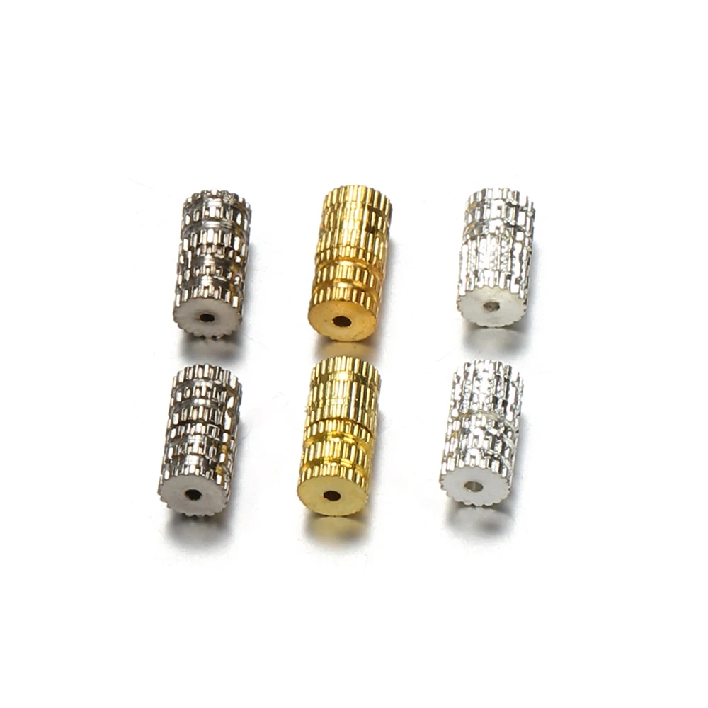 100pcs Cylinder Connector Fasteners Clasp for Necklace Bracelet Jewelry Making DIY Wholesale
