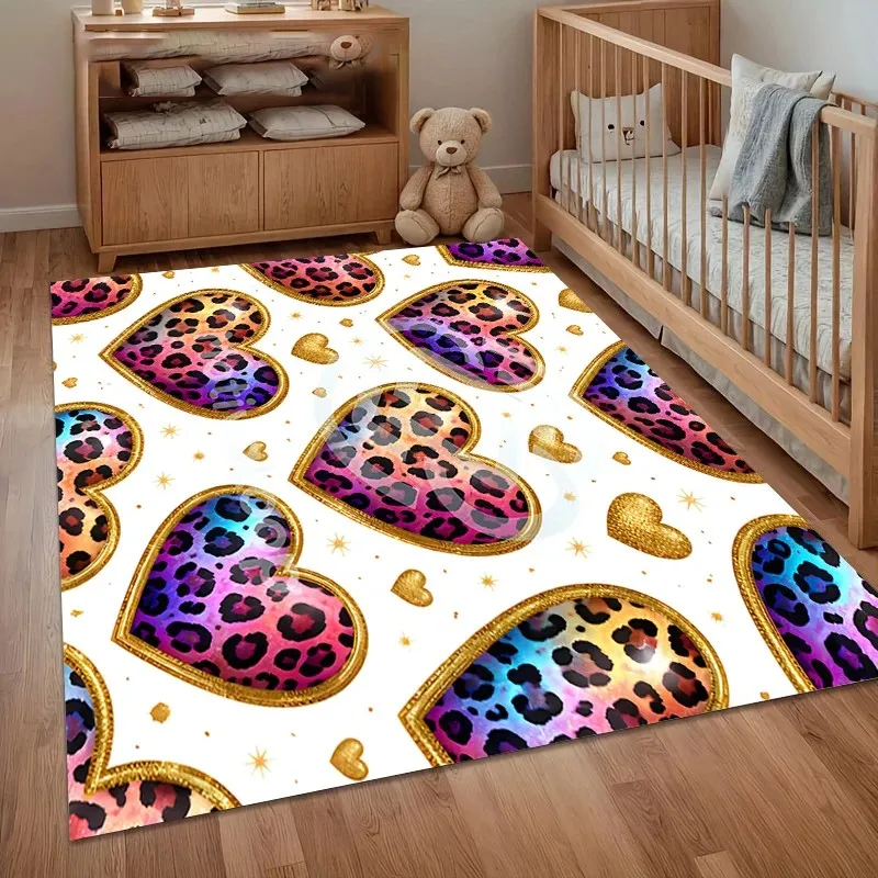 Non-slip 3D Heart Shape Rug Soft Plush for Living Room Bedroom Home Decor